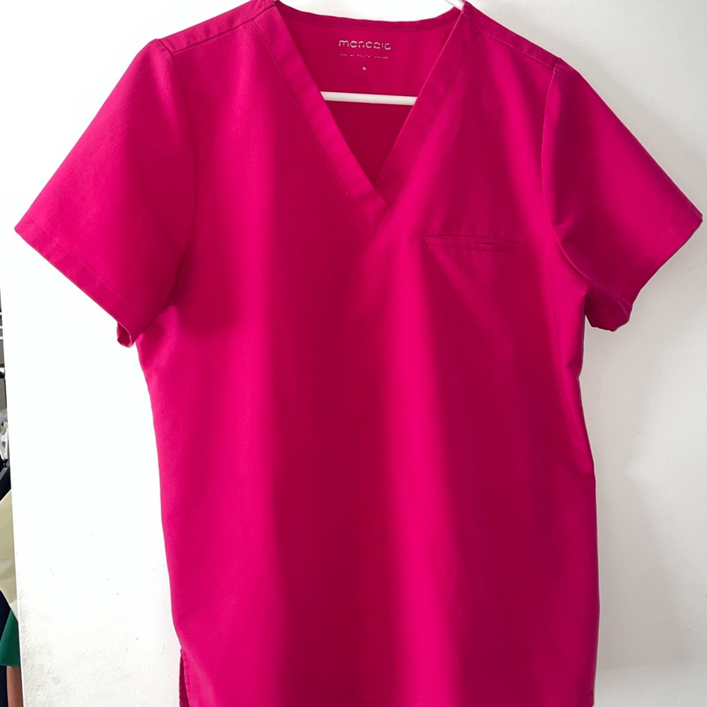 Mandala Pink V-Neck Scrub Top